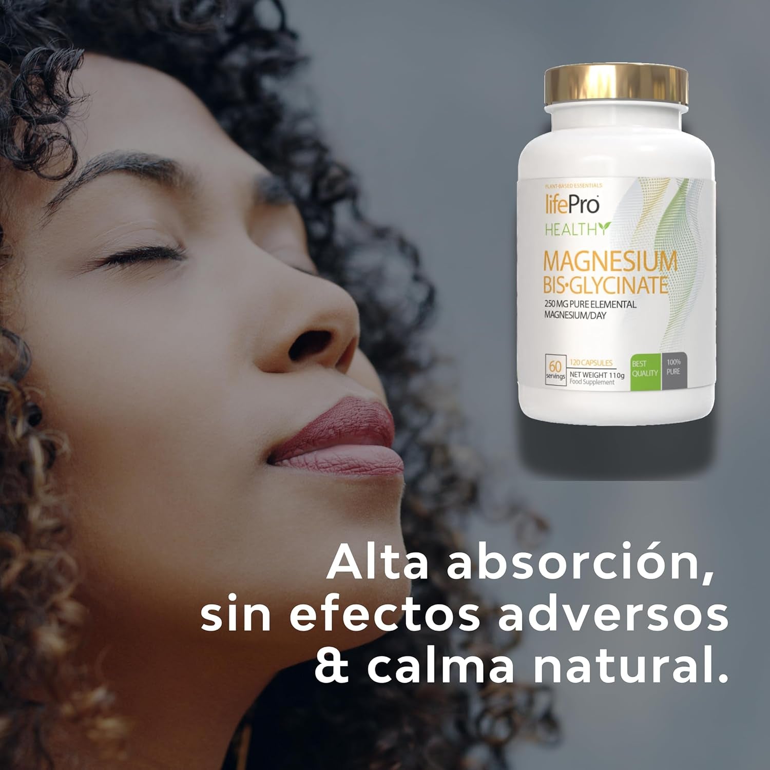 Life Pro Magnesio Bisglicinato 120 Cápsulas, Alta Dosis De Magnesio Glicinato Para Reducir Fatiga Y Estrés, Apoyo Al Sistema Inmunitario Y Muscular, Magnesio De Alta Absorción Y Eficacia